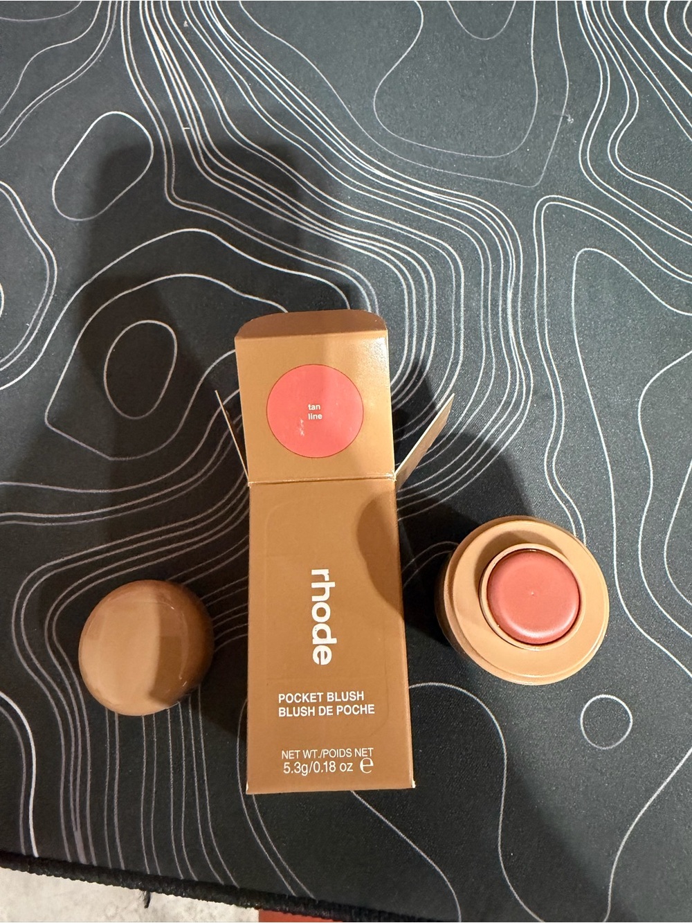 RHODE Pocket Blush in Tan Line - Creamy Peach Pink - Picture 2 of 5